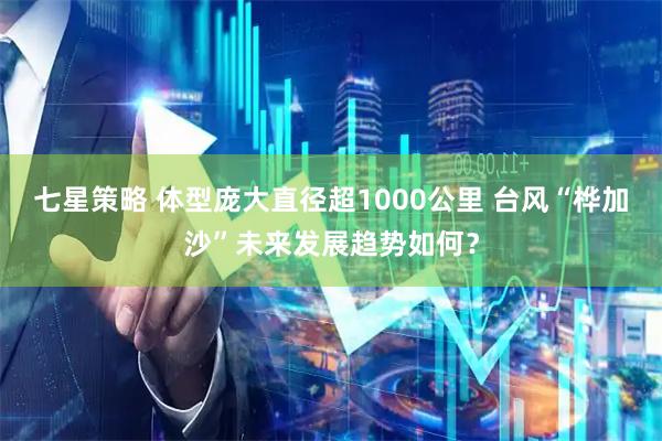 七星策略 体型庞大直径超1000公里 台风“桦加沙”未来发展趋势如何？