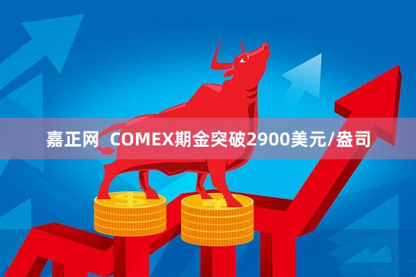 嘉正网  COMEX期金突破2900美元/盎司